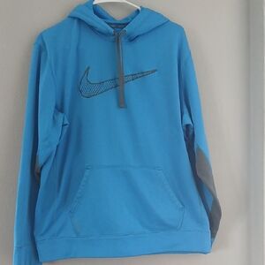 Nike Blue and Gray Sweatshirt Hoodie